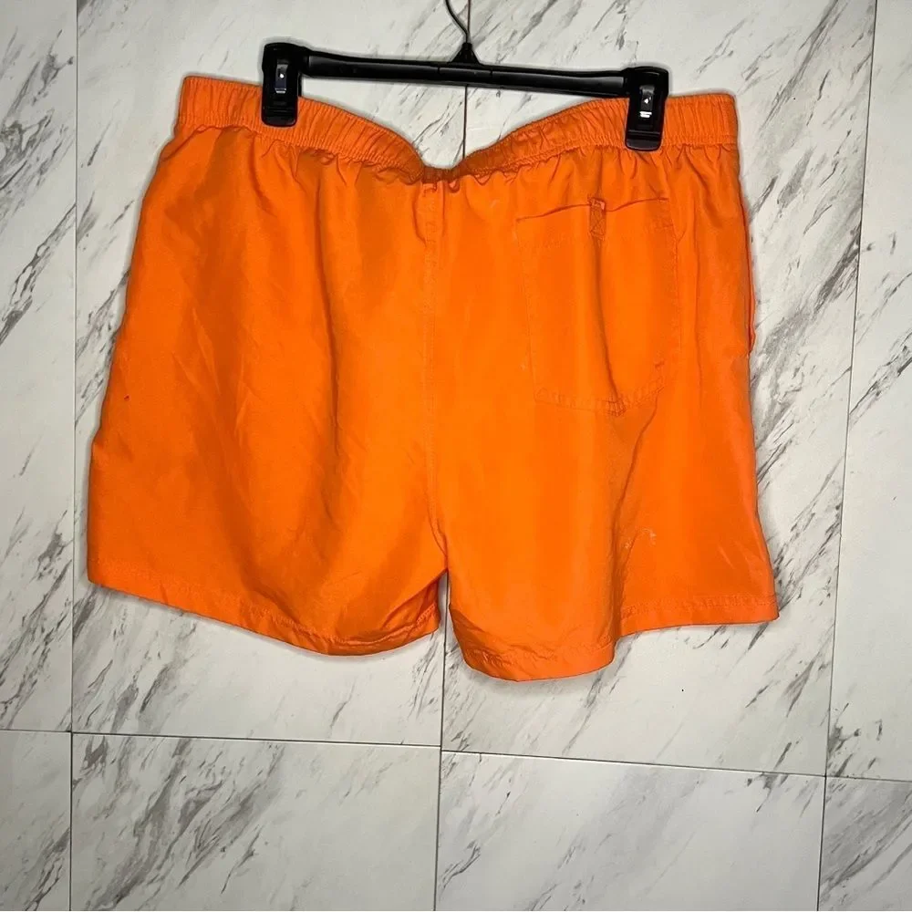 3/$50 BUNDLE 2 Primark Cedarwood State Orange Black Swim Trunk Shorts Mens Large